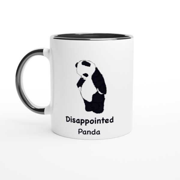 Disappointed Panda White 11oz Ceramic Mug with Color Inside Ceramic Black